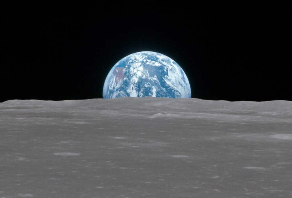 View of the Earth from the Moon's orbit