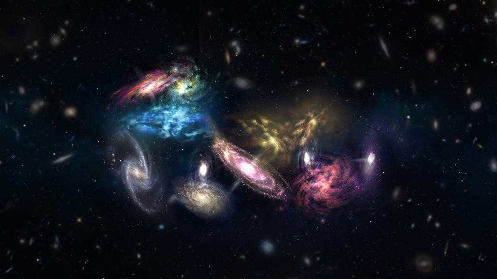 Multicolored galaxies