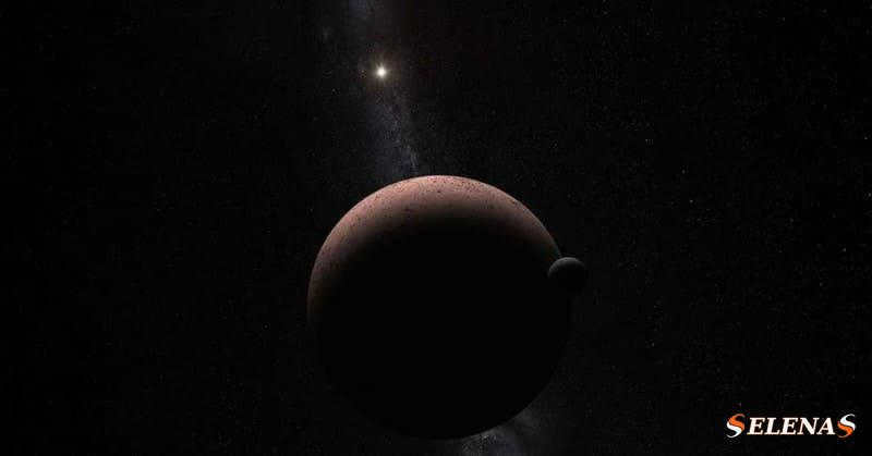 Makemake and its companion orbit the Sun far out in the Kuiper Belt