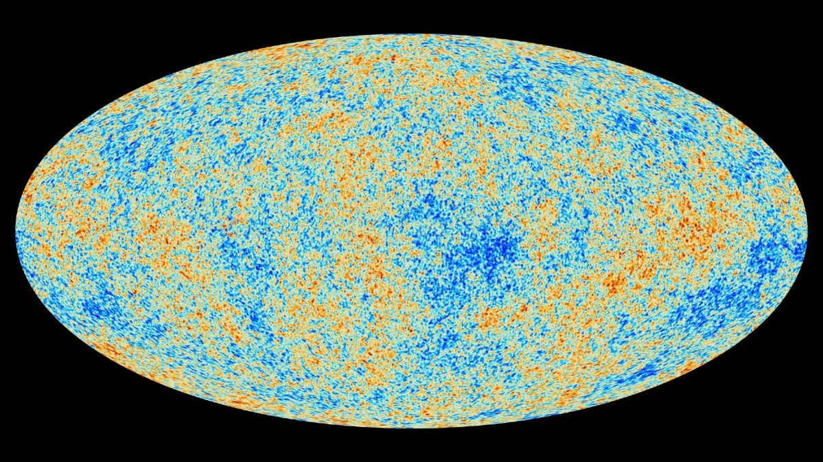 Image of the cosmic microwave background radiation filling the Universe.