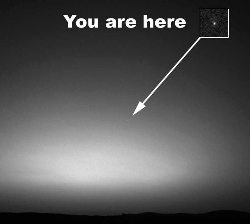 View of Earth from Mars