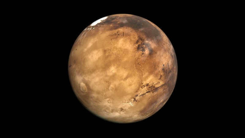 Computer visualization of the planet Mars