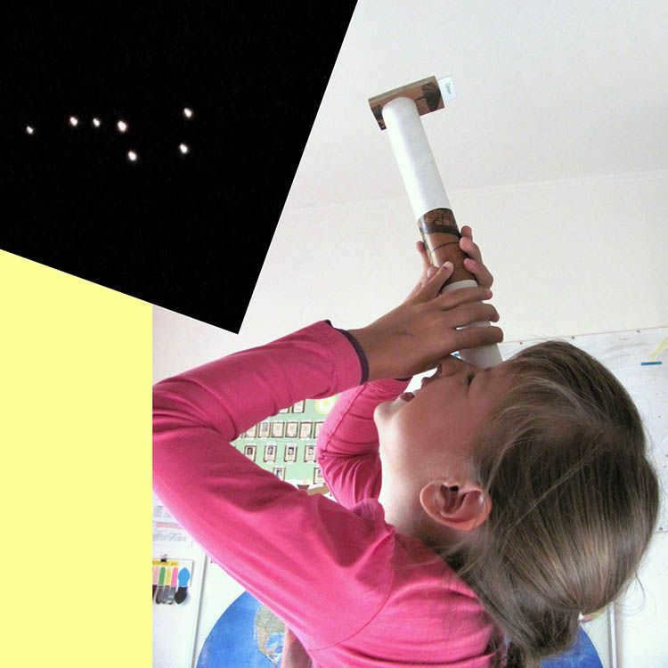 Telescope with your own hands studying stars and constellations