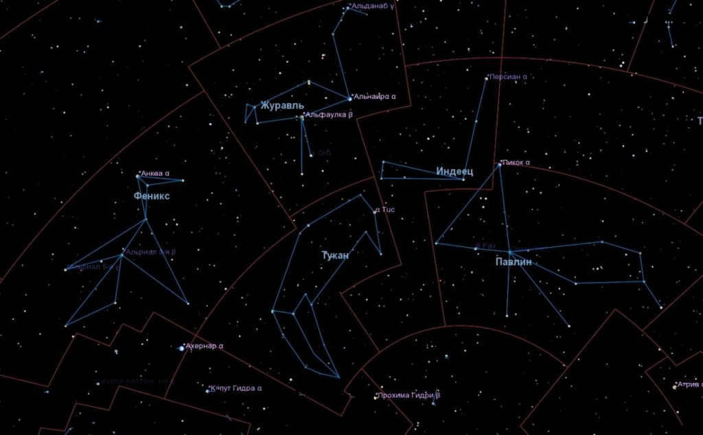 Areas of constellations with noted asterisms