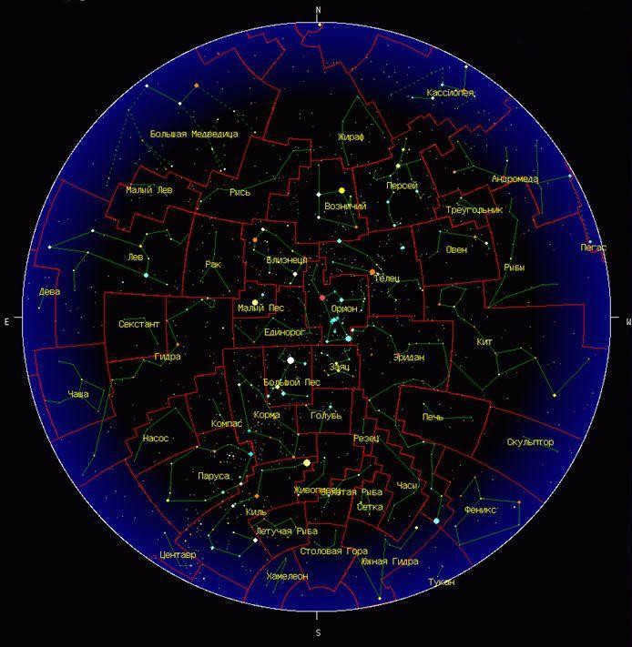 Constellations of the winter sky