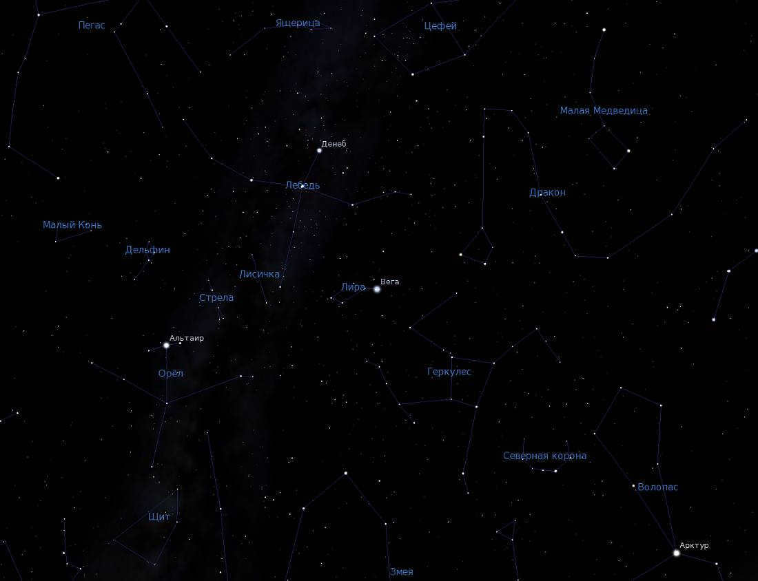 Constellations - image from the planetarium program