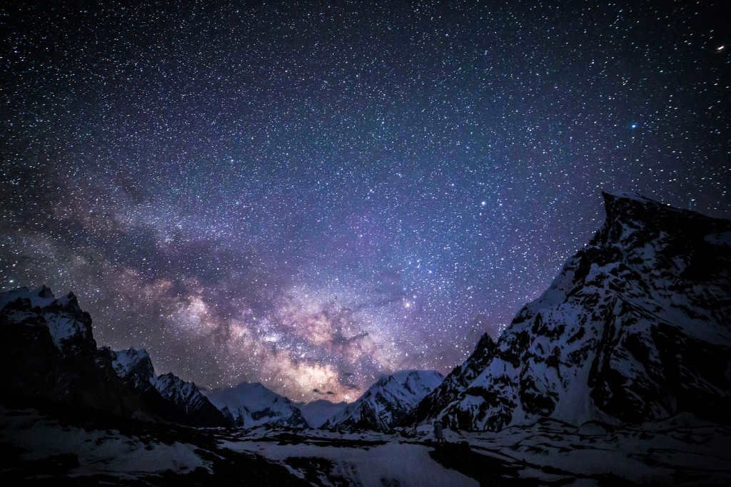 Stars in the mountains