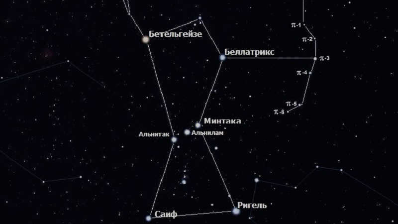 Stars of the constellation