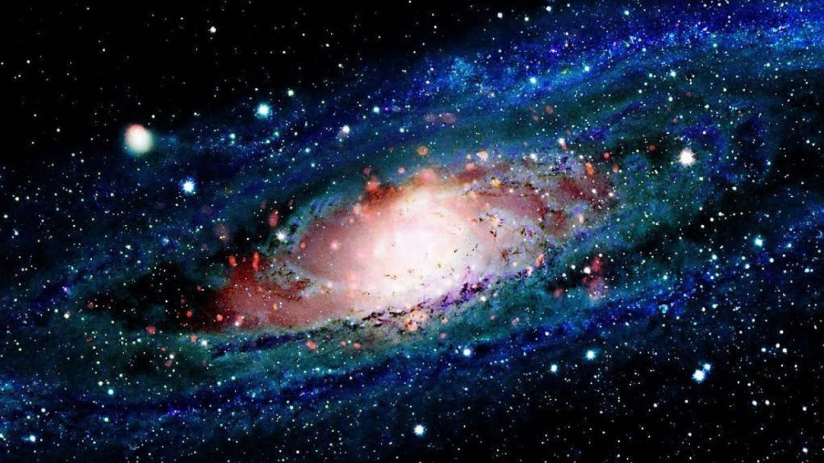 a cluster of stars and galaxies