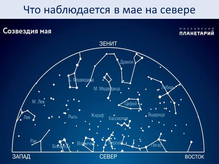 What is seen in May in the north