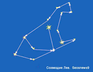 Constellation Leo. Author of the chart Sergey Ov (Seosnews9).