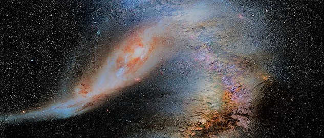 Collision of galaxies