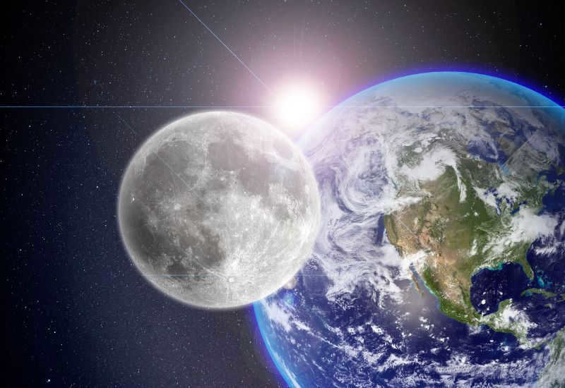 The Moon is a satellite of the Earth