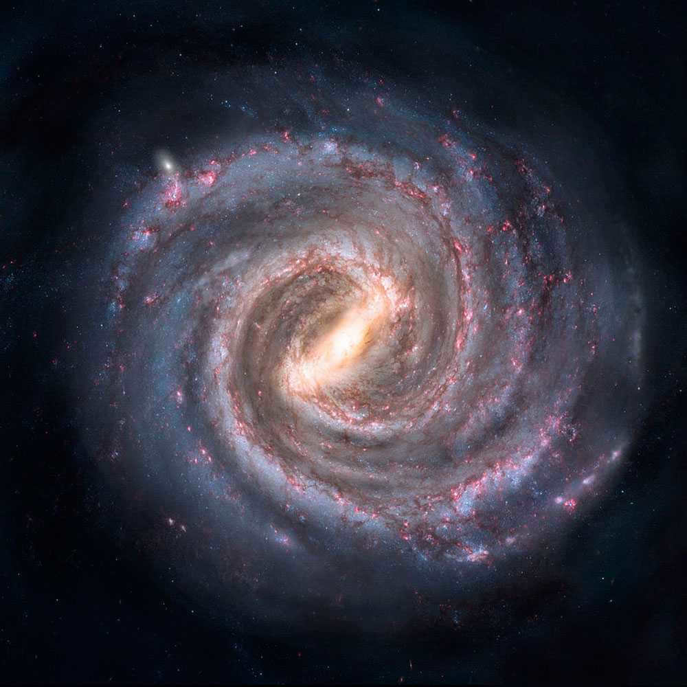 galaxy, Milky Way, picture, drawing, illustration, center