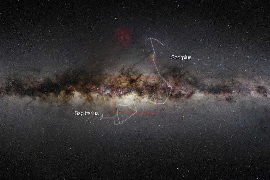 The infrared image demonstrates the extent of the Milky Way