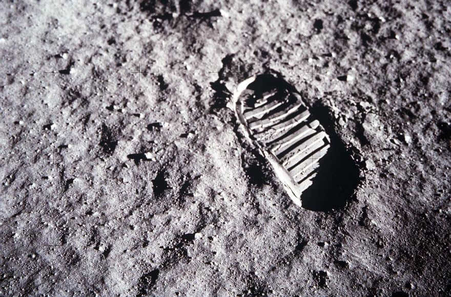 Trace in lunar dust from Apollo 11 crew member