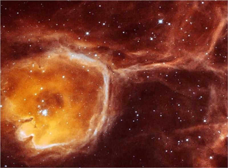 A nebula in the Large Magellanic Cloud created from stellar winds