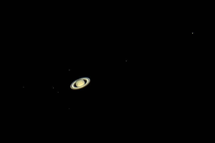 Saturn in a telescope