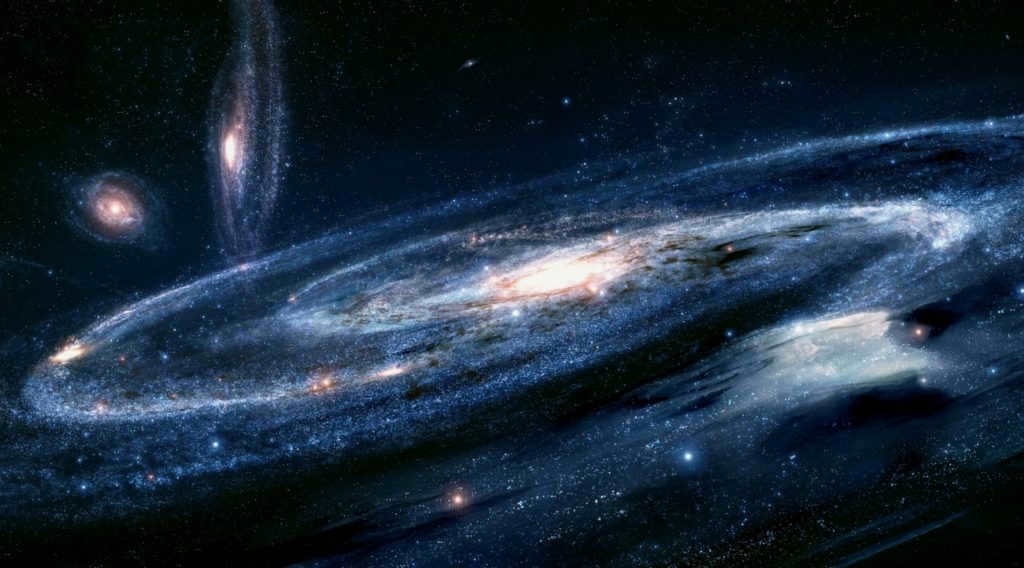 An example of the location of galaxies in relation to each other