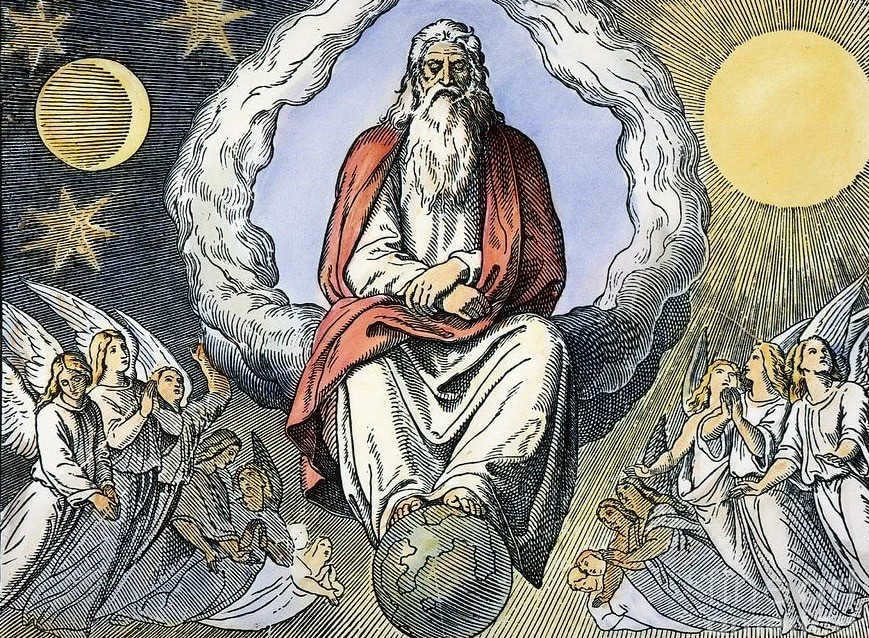 A depiction of the religious theory of the creation of the universe