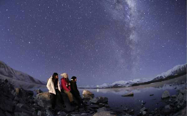To see more stars, you have to get very far away. The photo was taken with a slow shutter speed.