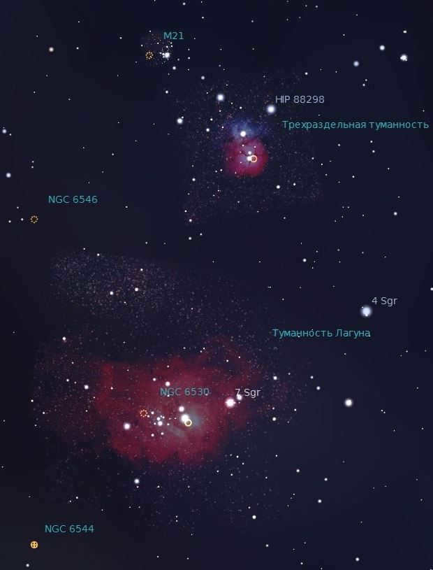 Sagittarius constellation: the brightest objects and peculiarities of observation in the sky