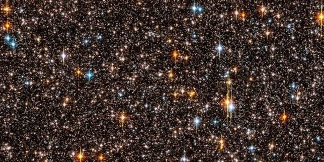 This Hubble photograph shows only a tiny section of the sky