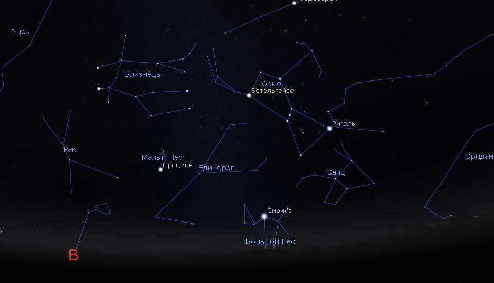 The constellation Gemini in the sky