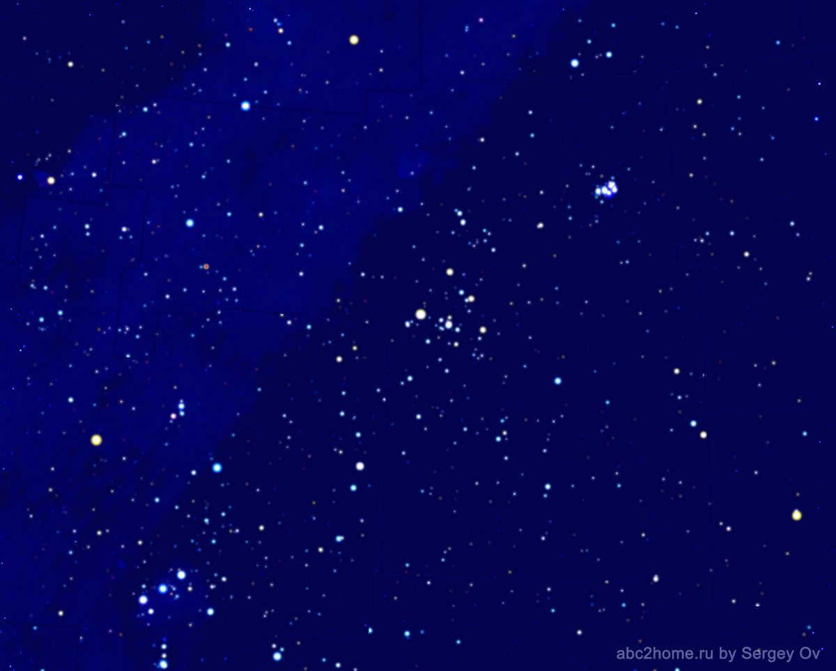 Constellation Taurus, stars of the constellation Taurus, Fig. 2.1.Tau