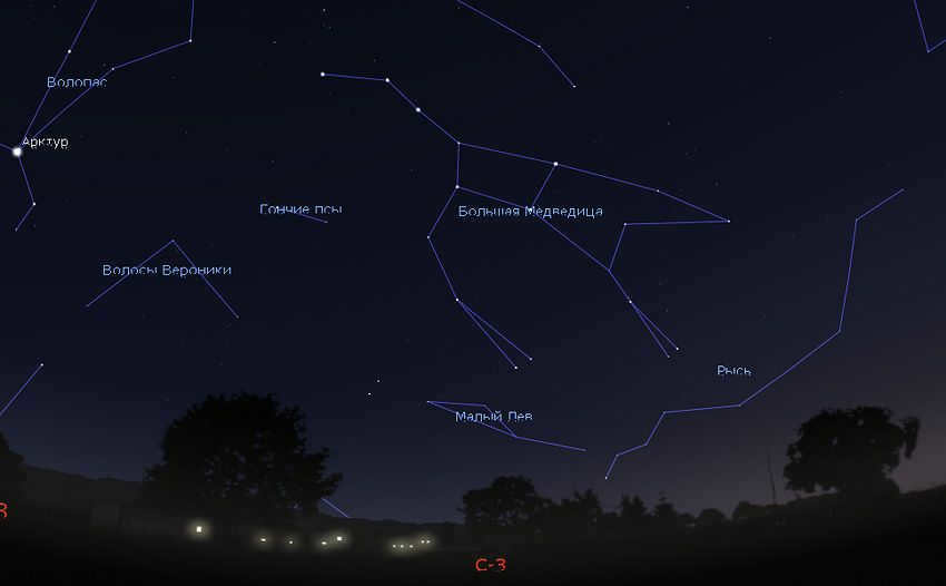 big dipper in the summer sky