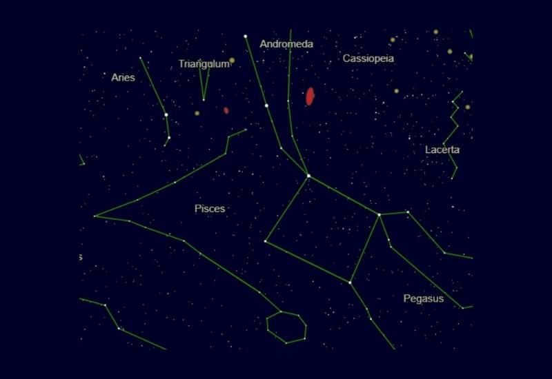 The constellation Pisces is located next to Aries, Andromeda and Pegasus
