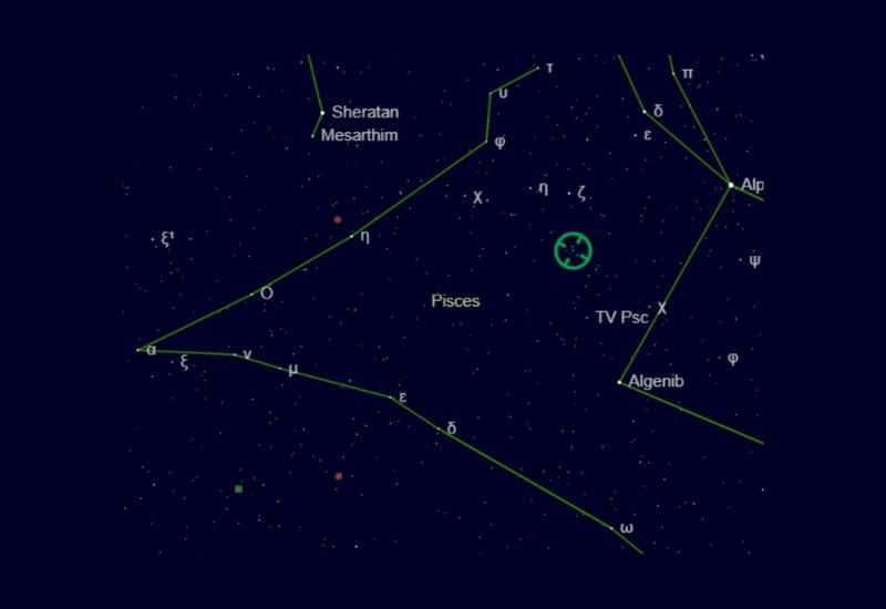 Location of the star 54 Psc