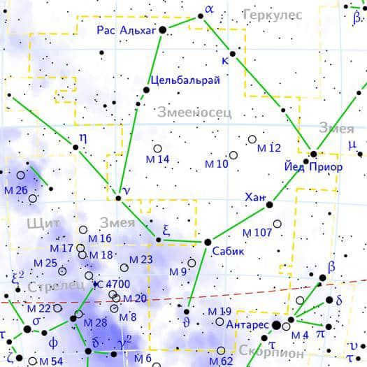 Map of the constellation