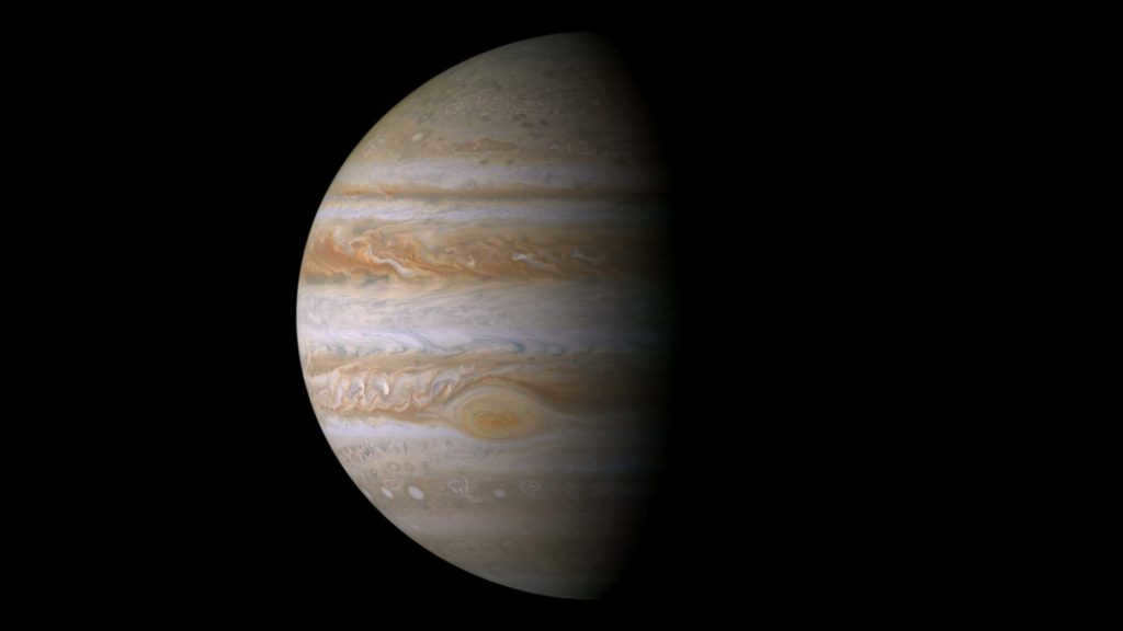 Jupiter by NASA Cassini camera 29.12.2000