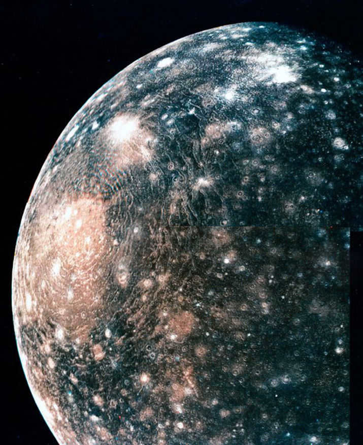 Valhalla Crater and its ring structure on Callisto