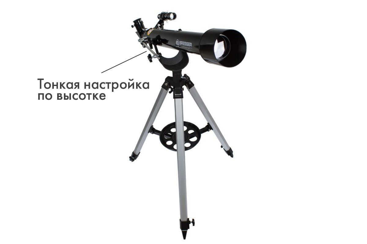 Azimuthal mount with fine height adjustment