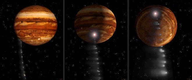 Fall of comet Shoemaker-Levy 9