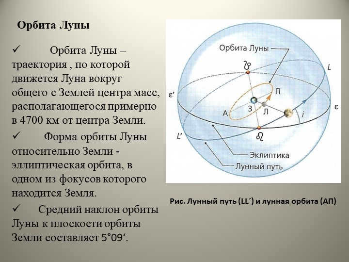 The Moon's orbit The Moon's orbit is the trajectory along which the Moon moves around the Earth. 