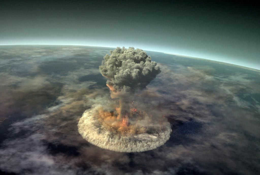 Explosion from the fall of the Tunguska meteorite