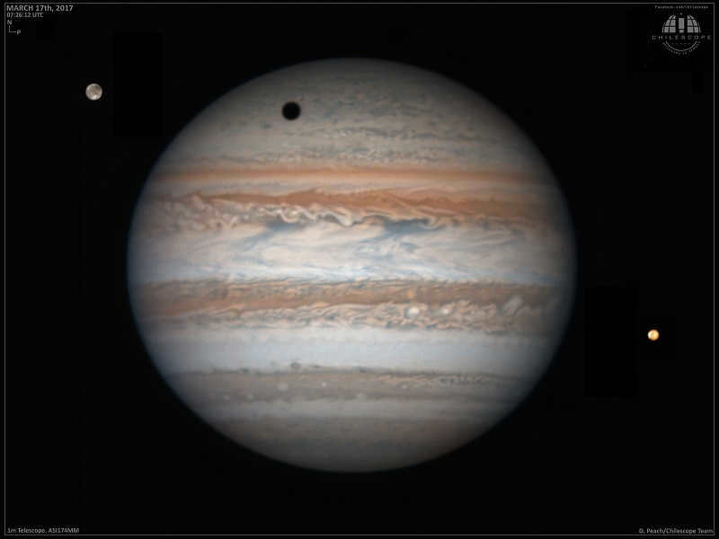 Jupiter, Ganymede and Io