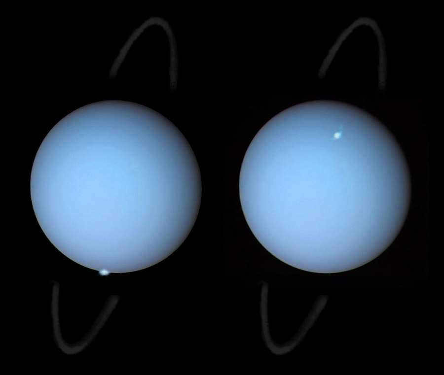 Uranus through the Hubble telescope