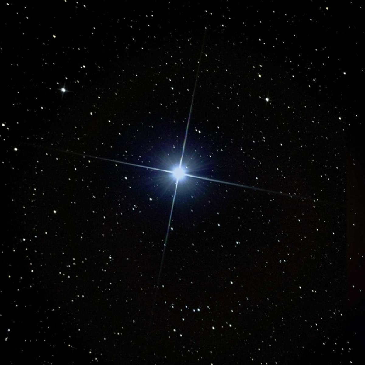 bright star in the night sky
