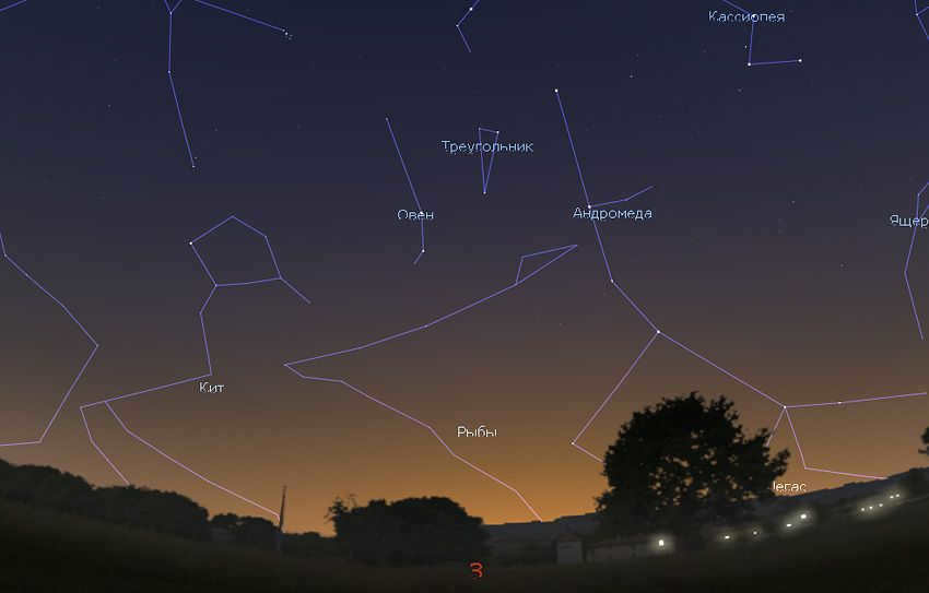 Aries constellation in the sky