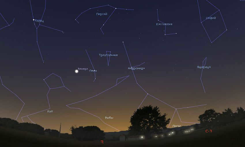 starry sky in March 2020