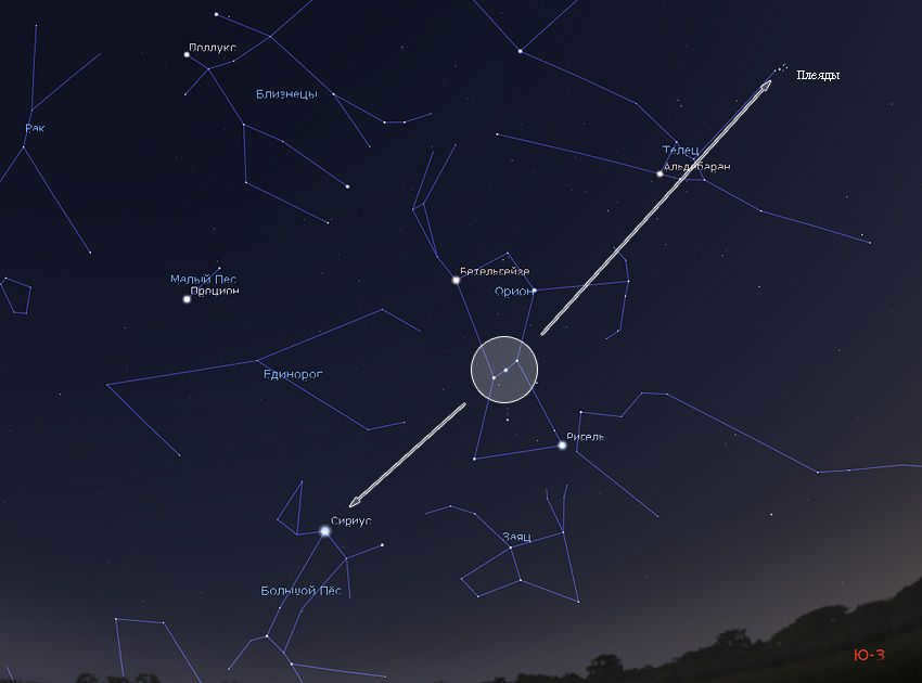 orion pleiades belt and sirius