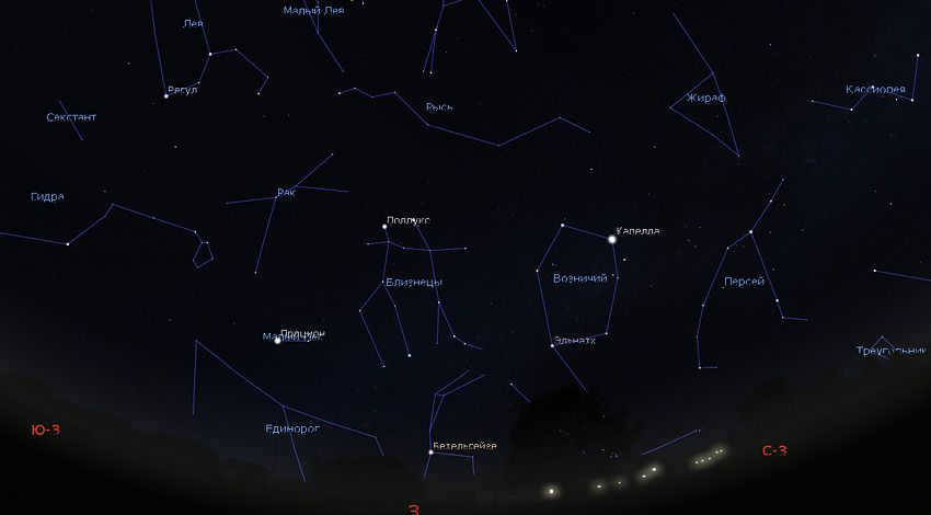 starry sky in March