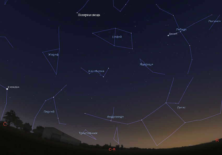 starry sky in March