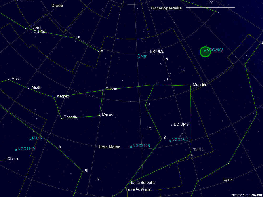 NGC 2403 sky map