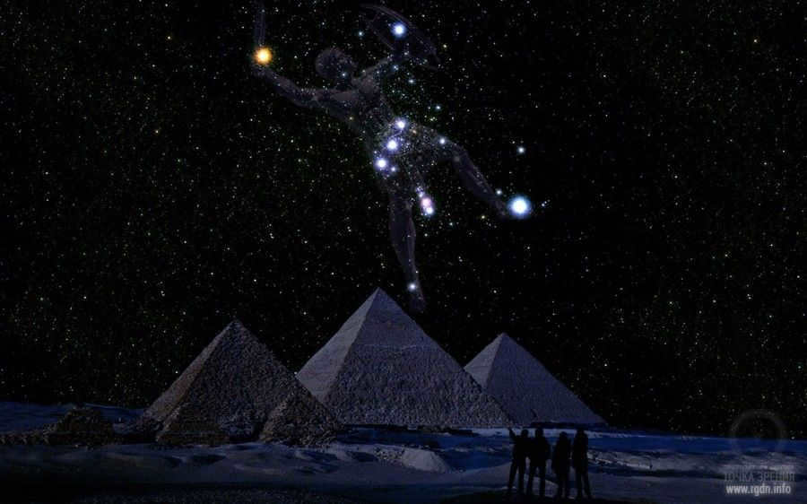 Orion, the constellation of Orion, the Egyptian pyramids.