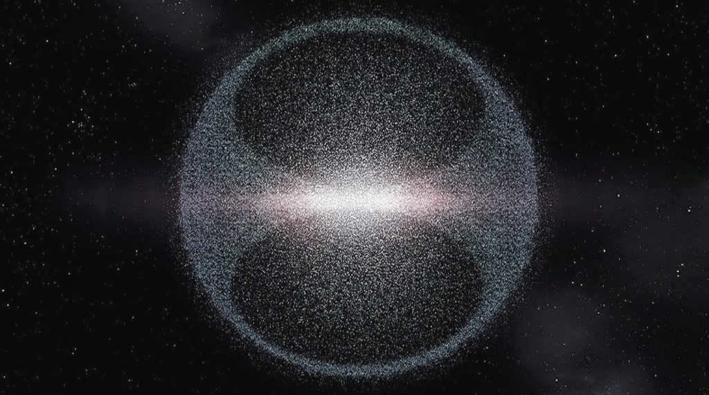 The Oort Cloud, with the Kuiper Belt in the center.